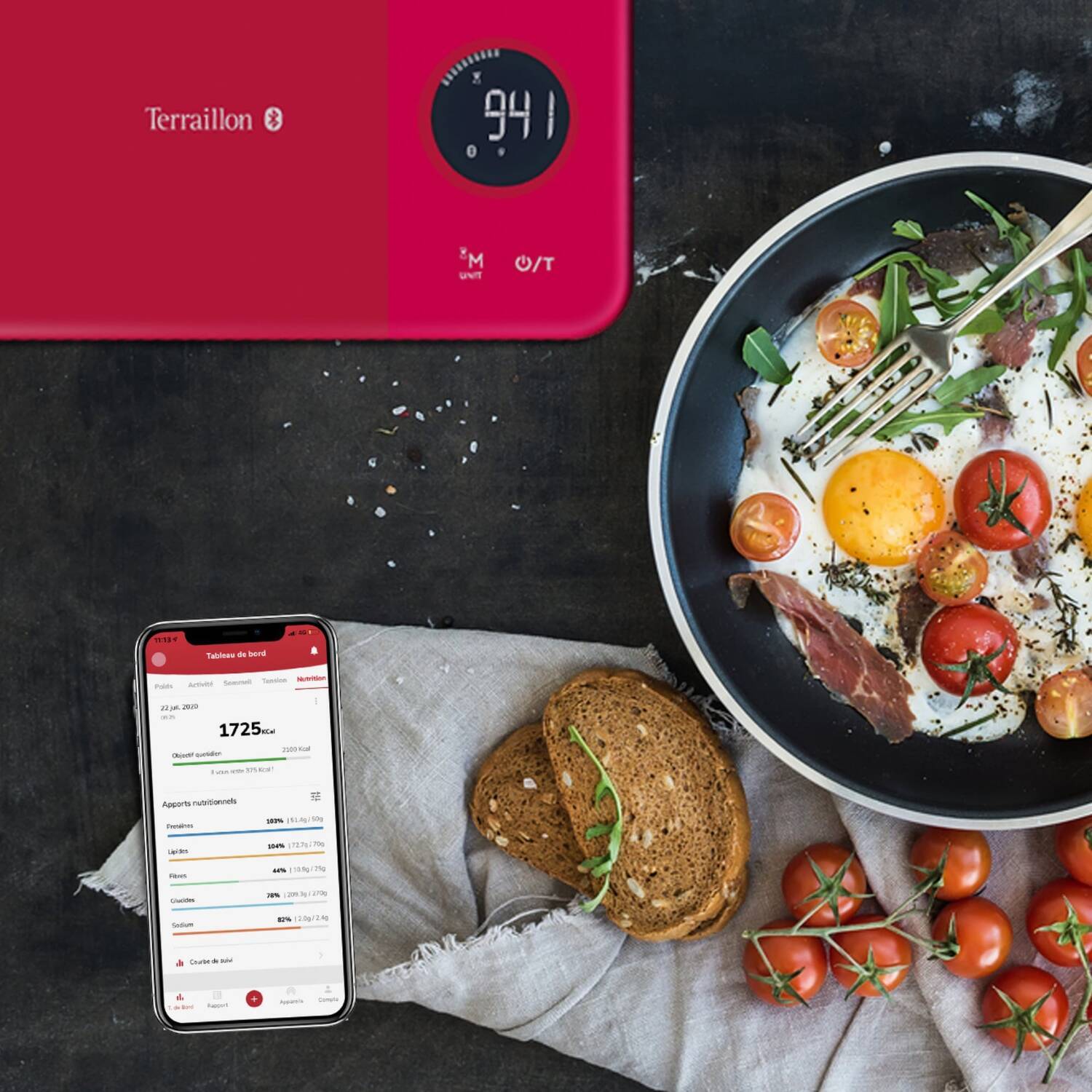 Balance de cuisine Nutritab connectée